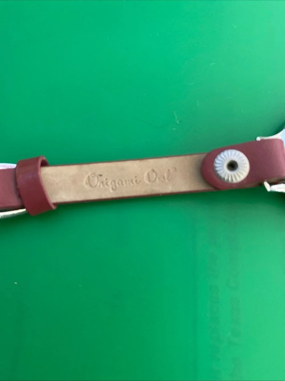 Origami Owl Maroon Leather Wrap Locket Bracelet Watch